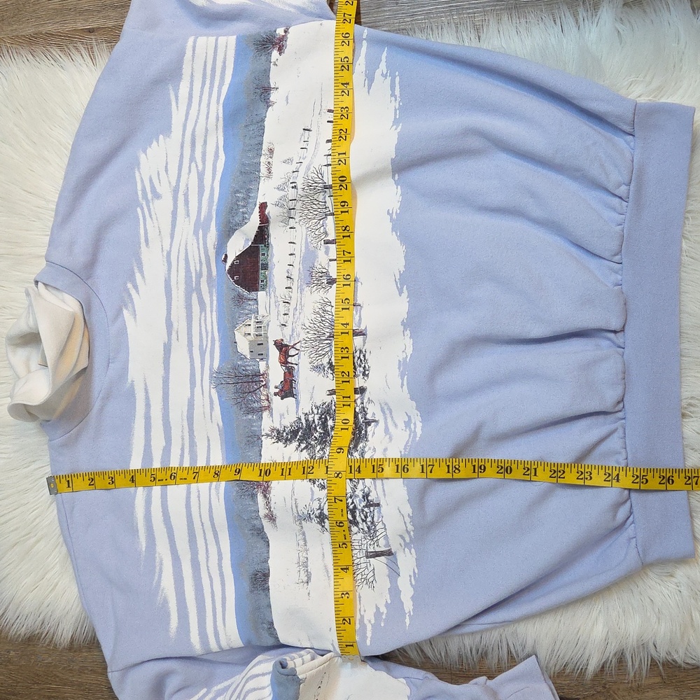 Vintage Winter Scene Turtleneck Sweatshirt - Picture 10 of 10